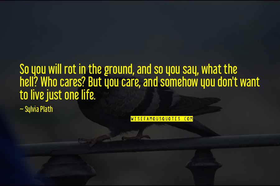 Pierrepont Castle Quotes By Sylvia Plath: So you will rot in the ground, and Pierrepont Castle Quotes By Sylvia Plath: So you will rot in the ground, and