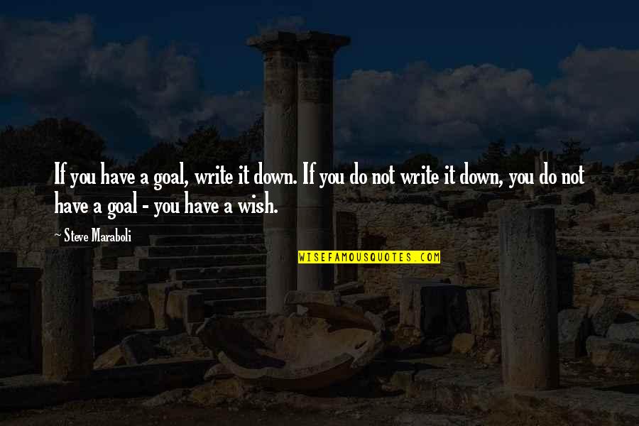 Pietist Beliefs Quotes By Steve Maraboli: If you have a goal, write it down. Pietist Beliefs Quotes By Steve Maraboli: If you have a goal, write it down.