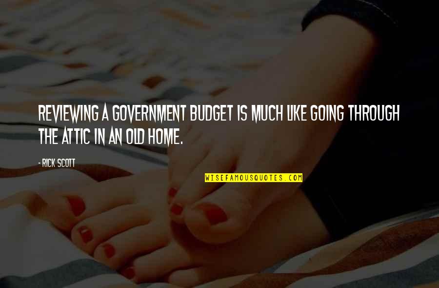 Pietrangelo Injury Quotes By Rick Scott: Reviewing a government budget is much like going