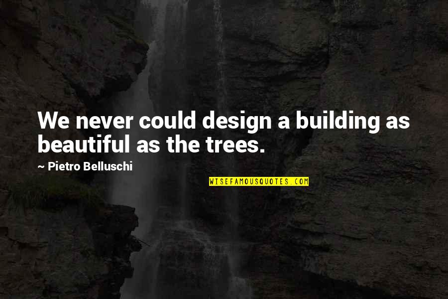 Pietro Quotes By Pietro Belluschi: We never could design a building as beautiful