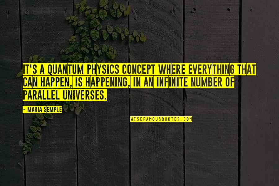 Pietzak Quotes By Maria Semple: It's a quantum physics concept where everything that Pietzak Quotes By Maria Semple: It's a quantum physics concept where everything that