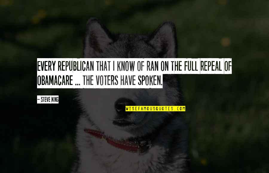Pigfoot Recipes Quotes By Steve King: Every Republican that I know of ran on Pigfoot Recipes Quotes By Steve King: Every Republican that I know of ran on