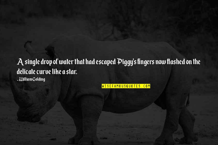 Piggy's Quotes By William Golding: A single drop of water that had escaped
