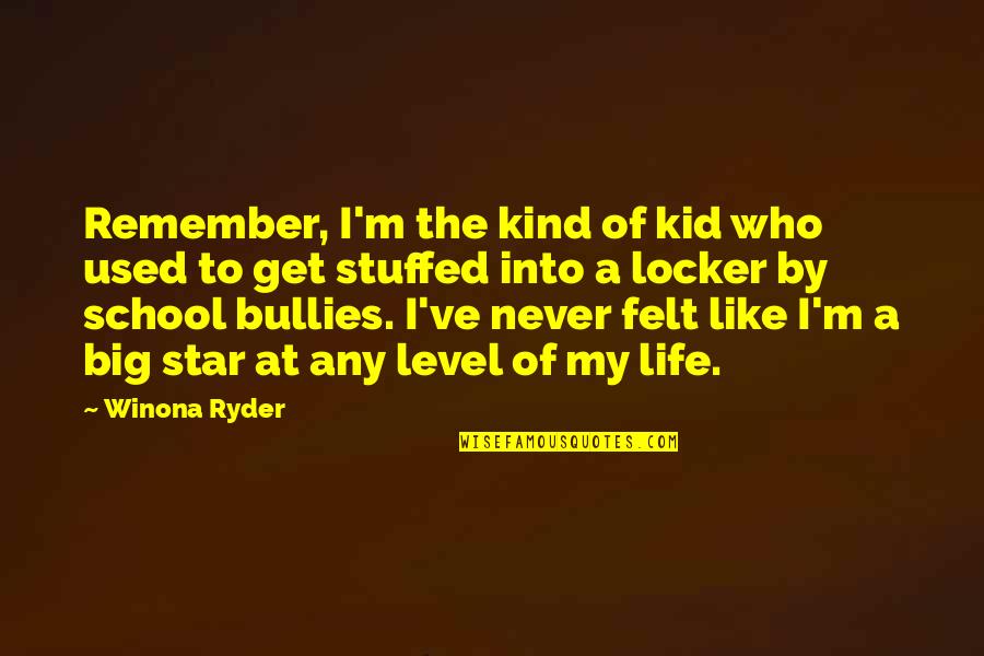 Pijnlijke Knieen Quotes By Winona Ryder: Remember, I'm the kind of kid who used Pijnlijke Knieen Quotes By Winona Ryder: Remember, I'm the kind of kid who used