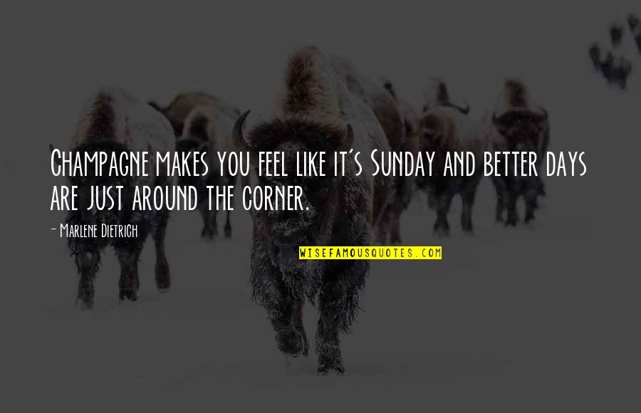 Pilatus Pc12 Quotes By Marlene Dietrich: Champagne makes you feel like it's Sunday and Pilatus Pc12 Quotes By Marlene Dietrich: Champagne makes you feel like it's Sunday and