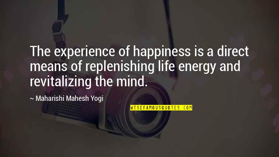 Pilchard The Cat Quotes By Maharishi Mahesh Yogi: The experience of happiness is a direct means Pilchard The Cat Quotes By Maharishi Mahesh Yogi: The experience of happiness is a direct means