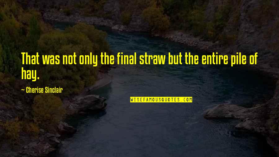 Pile Quotes By Cherise Sinclair: That was not only the final straw but Pile Quotes By Cherise Sinclair: That was not only the final straw but
