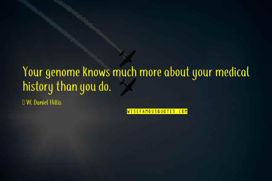 Pileci Batak Quotes By W. Daniel Hillis: Your genome knows much more about your medical Pileci Batak Quotes By W. Daniel Hillis: Your genome knows much more about your medical