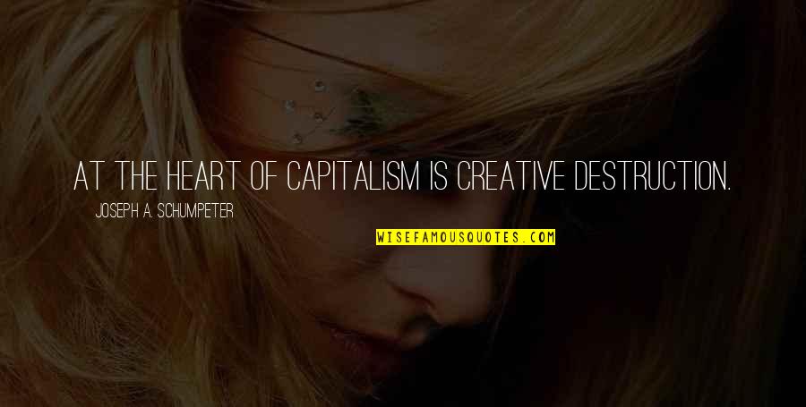 Pillanat Forraszt P Ka Quotes By Joseph A. Schumpeter: At the heart of capitalism is creative destruction. Pillanat Forraszt P Ka Quotes By Joseph A. Schumpeter: At the heart of capitalism is creative destruction.