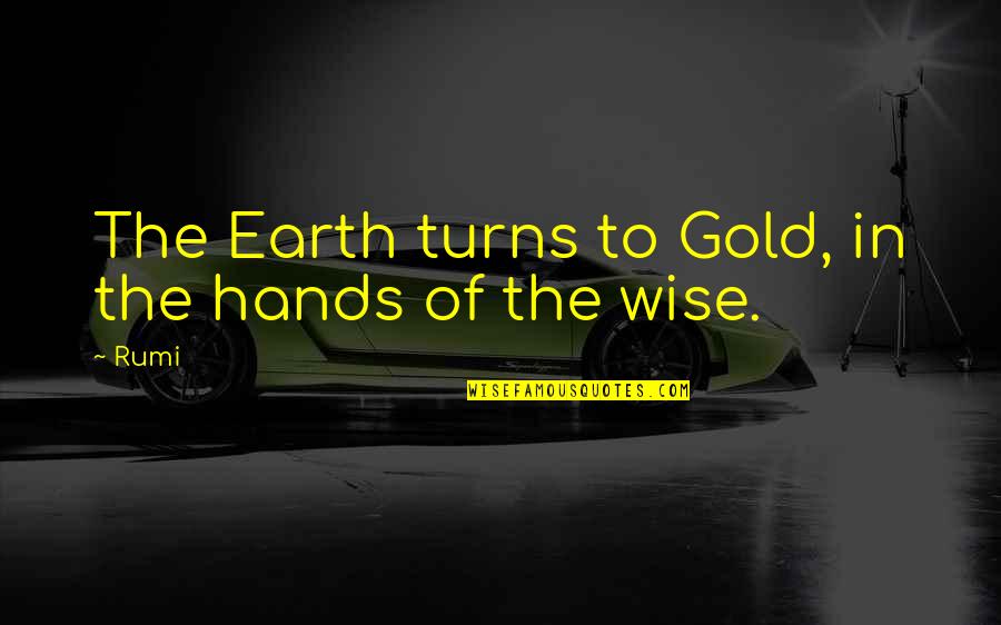 Pillanatnyi Idoj R S Quotes By Rumi: The Earth turns to Gold, in the hands