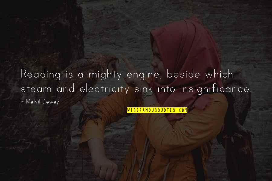 Pillow Covers With Quotes By Melvil Dewey: Reading is a mighty engine, beside which steam Pillow Covers With Quotes By Melvil Dewey: Reading is a mighty engine, beside which steam