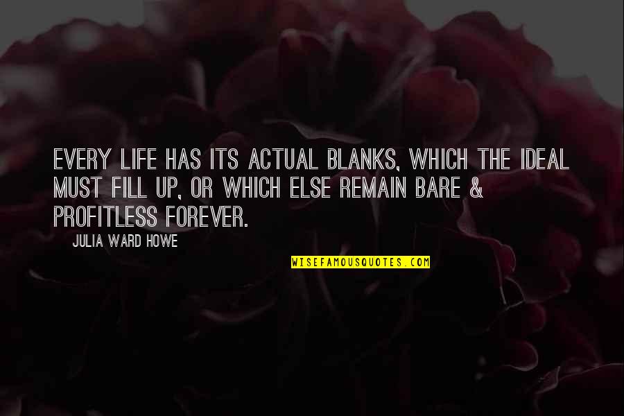 Pillow Talking Quotes By Julia Ward Howe: Every life has its actual blanks, which the Pillow Talking Quotes By Julia Ward Howe: Every life has its actual blanks, which the