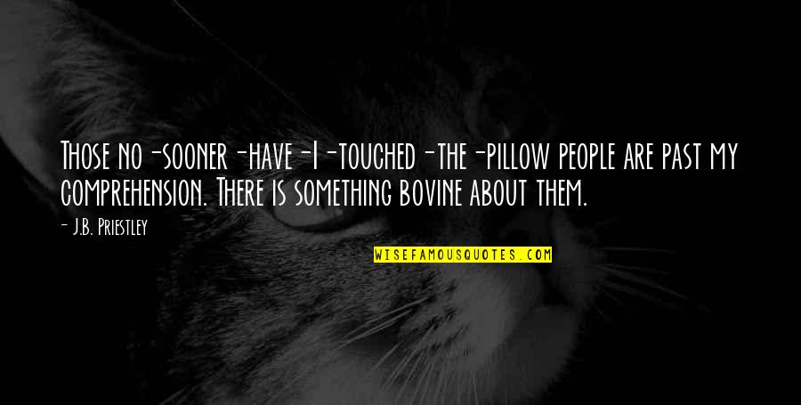 Pillow'd Quotes By J.B. Priestley: Those no-sooner-have-I-touched-the-pillow people are past my comprehension. There