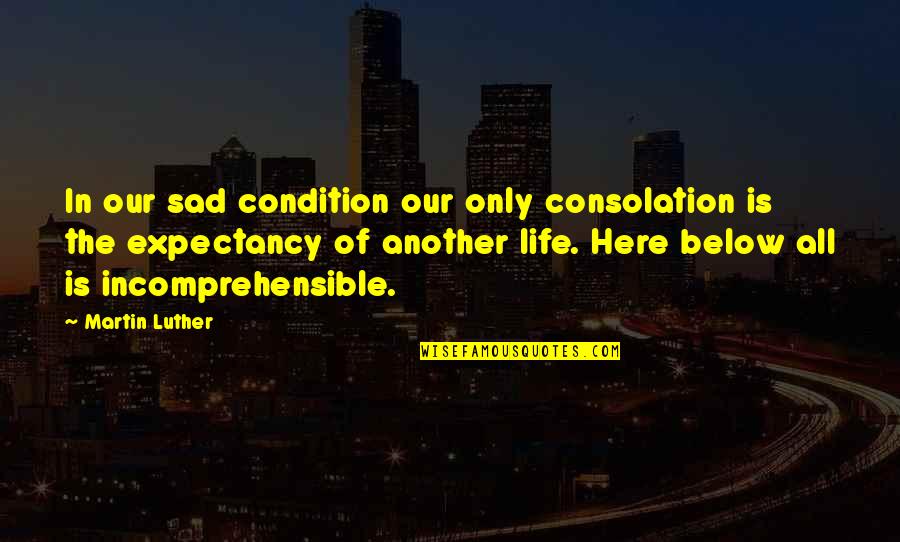 Pilnevcelky Quotes By Martin Luther: In our sad condition our only consolation is