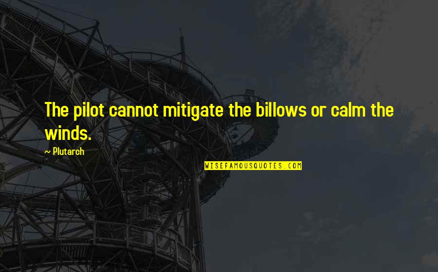 Pilots Quotes By Plutarch: The pilot cannot mitigate the billows or calm