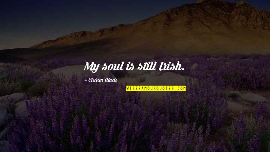 Pilotti Takki Quotes By Ciaran Hinds: My soul is still Irish. Pilotti Takki Quotes By Ciaran Hinds: My soul is still Irish.
