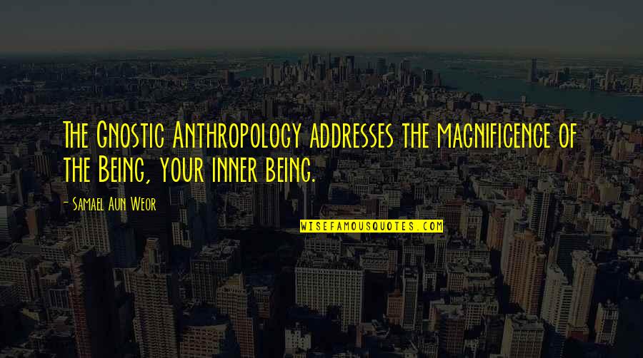 Pim Quote Quotes By Samael Aun Weor: The Gnostic Anthropology addresses the magnificence of the