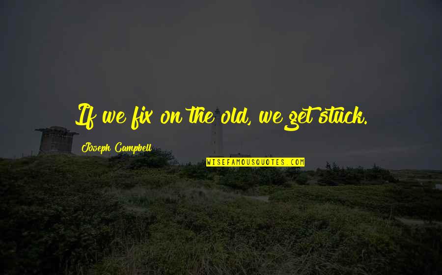 Pinchazo A Domicilio Quotes By Joseph Campbell: If we fix on the old, we get Pinchazo A Domicilio Quotes By Joseph Campbell: If we fix on the old, we get