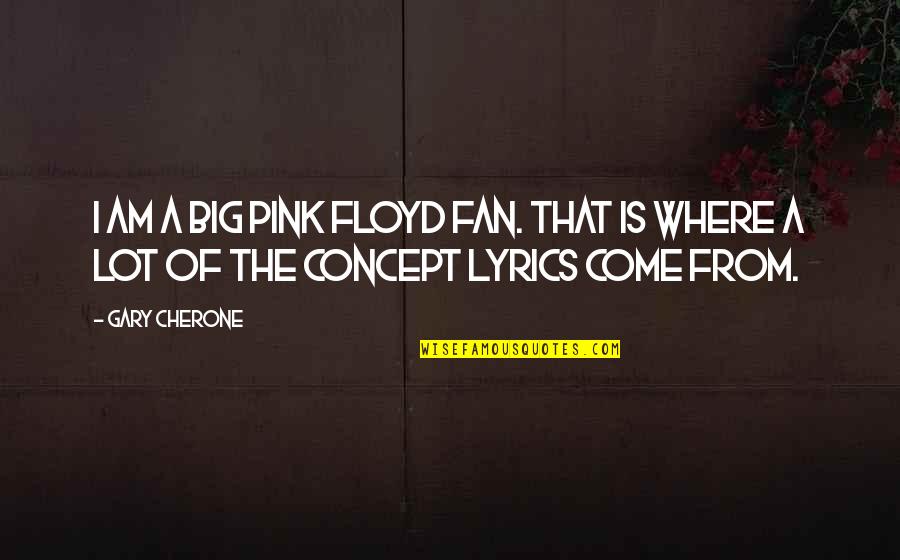 Pink Floyd Quotes By Gary Cherone: I am a big Pink Floyd fan. That