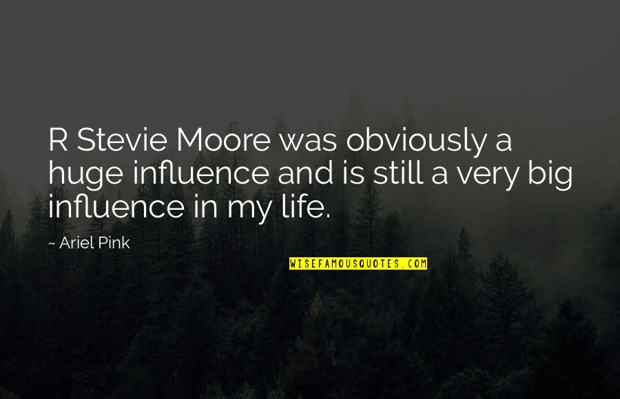 Pink Life Quotes By Ariel Pink: R Stevie Moore was obviously a huge influence