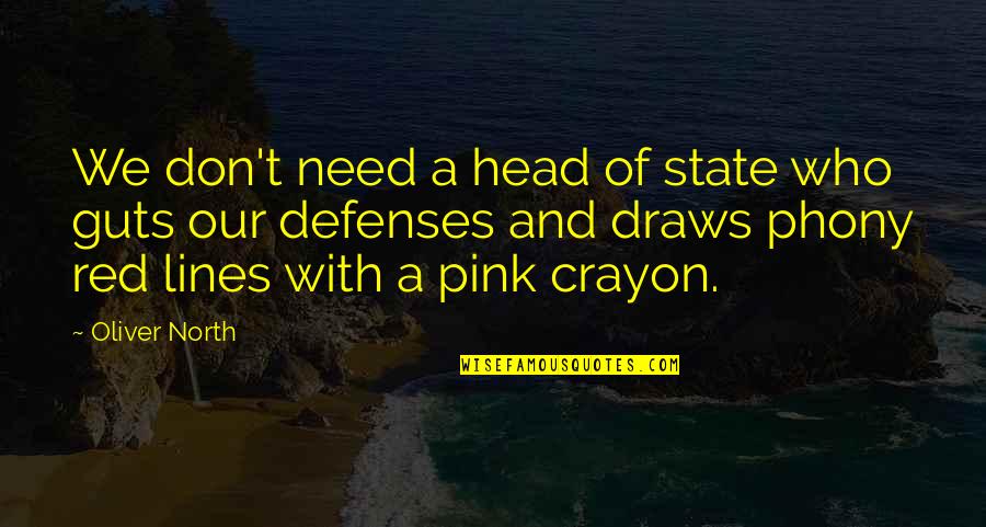 Pink Pink Quotes By Oliver North: We don't need a head of state who