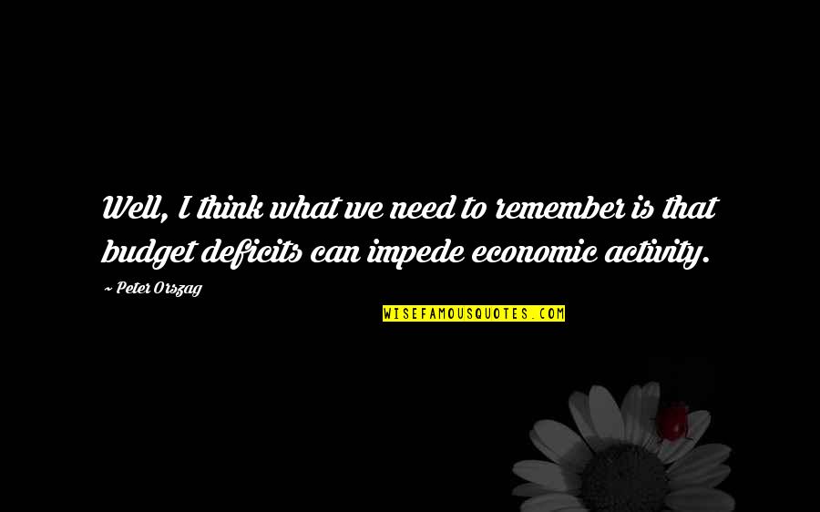 Pink Stiletto Quotes By Peter Orszag: Well, I think what we need to remember