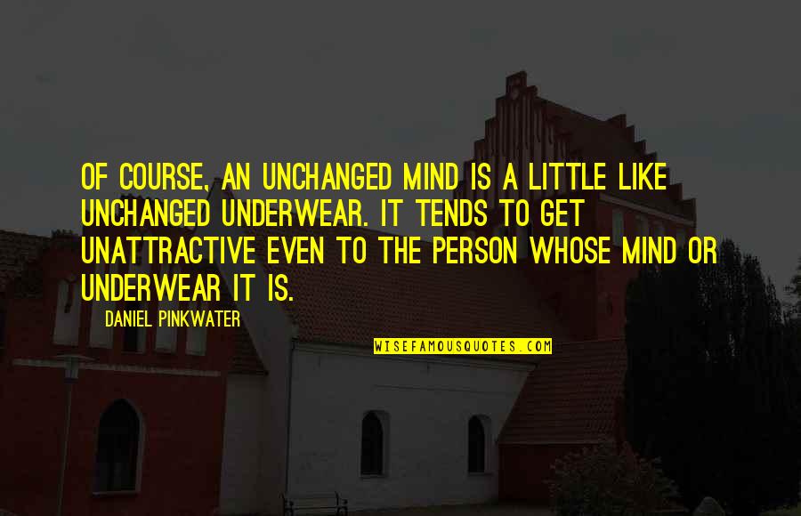 Pinkwater Quotes By Daniel Pinkwater: Of course, an unchanged mind is a little