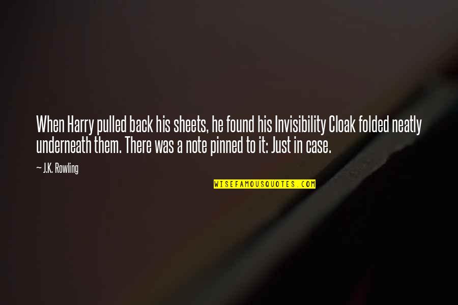 Pinned Quotes By J.K. Rowling: When Harry pulled back his sheets, he found Pinned Quotes By J.K. Rowling: When Harry pulled back his sheets, he found
