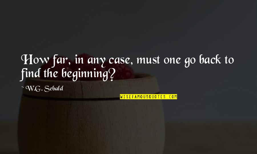 Pinocchio Characters Quotes By W.G. Sebald: How far, in any case, must one go