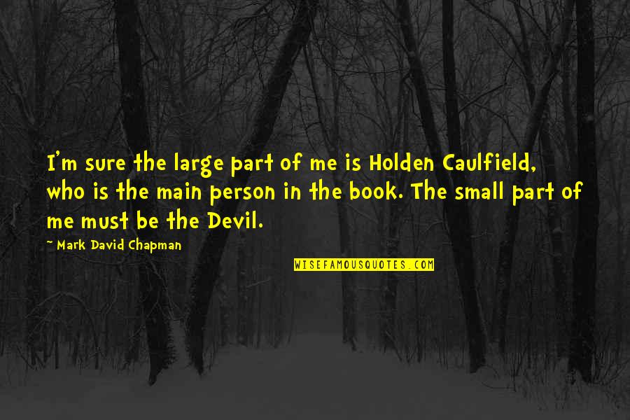 Pinoy Homesick Quotes By Mark David Chapman: I'm sure the large part of me is