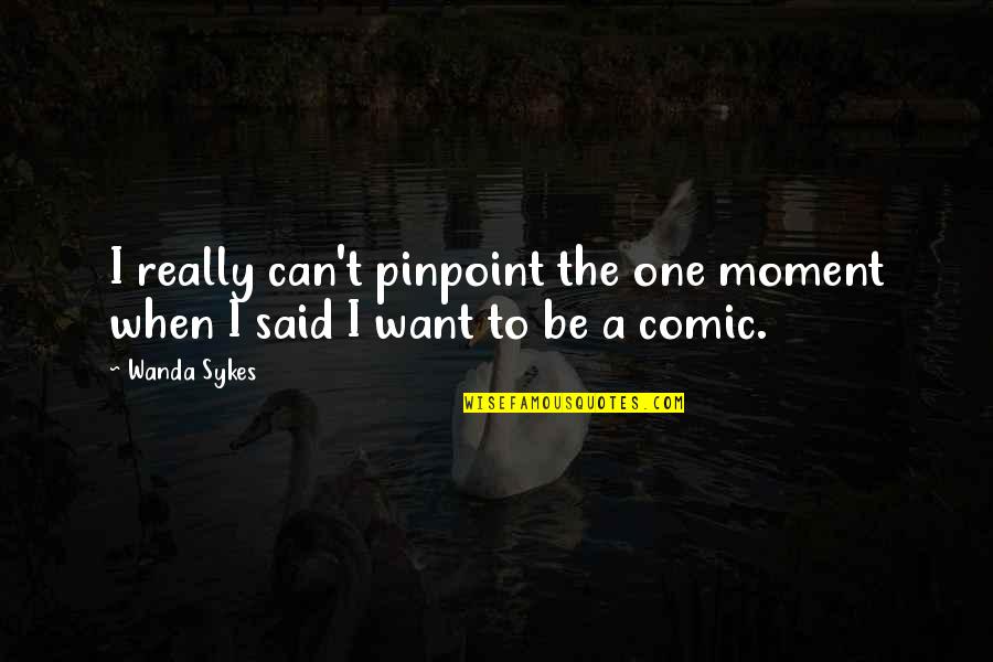 Pinpoint Quotes By Wanda Sykes: I really can't pinpoint the one moment when
