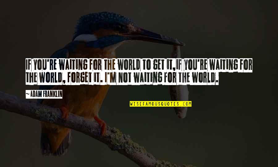 Pinsky Movie Quotes By Adam Franklin: If you're waiting for the world to get Pinsky Movie Quotes By Adam Franklin: If you're waiting for the world to get