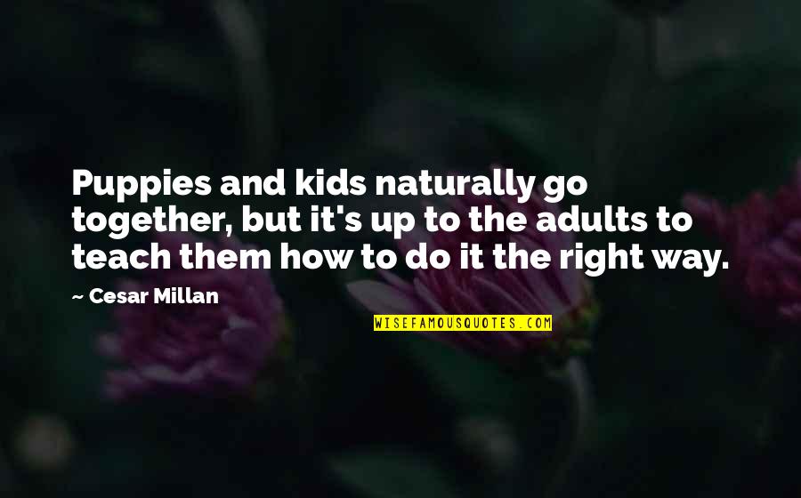 Pinterest Exercise Funny Quotes By Cesar Millan: Puppies and kids naturally go together, but it's