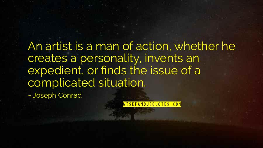 Pinterest Girl Motivation Quotes By Joseph Conrad: An artist is a man of action, whether