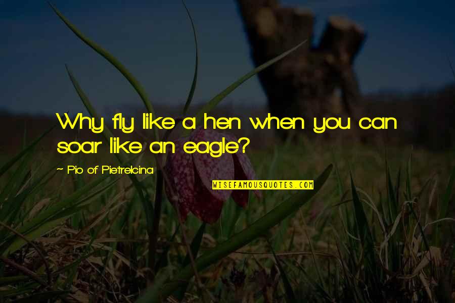 Pio Quotes By Pio Of Pietrelcina: Why fly like a hen when you can