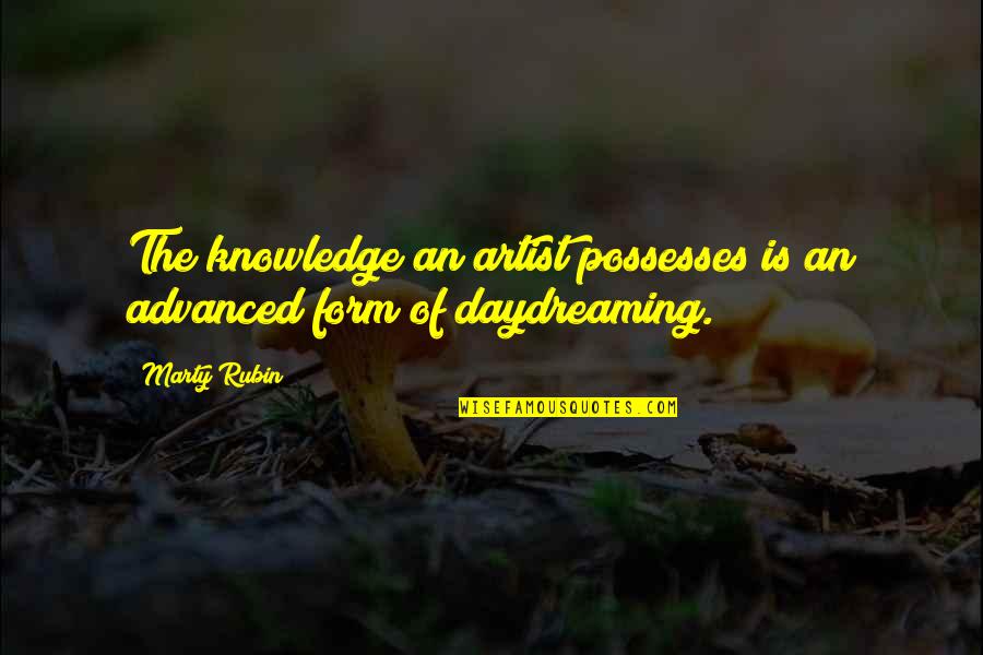 Piolin Imagenes Quotes By Marty Rubin: The knowledge an artist possesses is an advanced