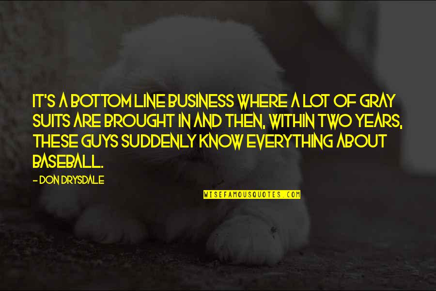 Pippin Took Quotes By Don Drysdale: It's a bottom line business where a lot