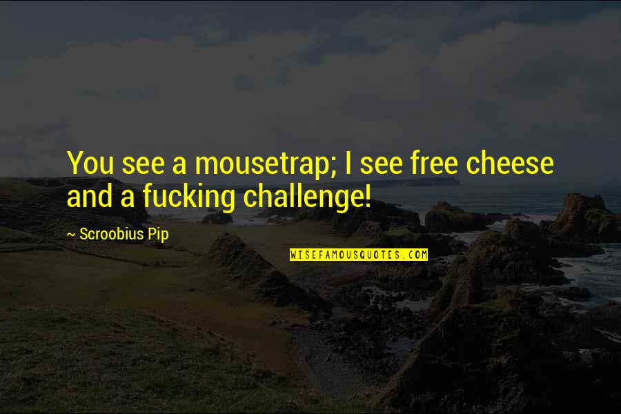 Pip's Quotes By Scroobius Pip: You see a mousetrap; I see free cheese