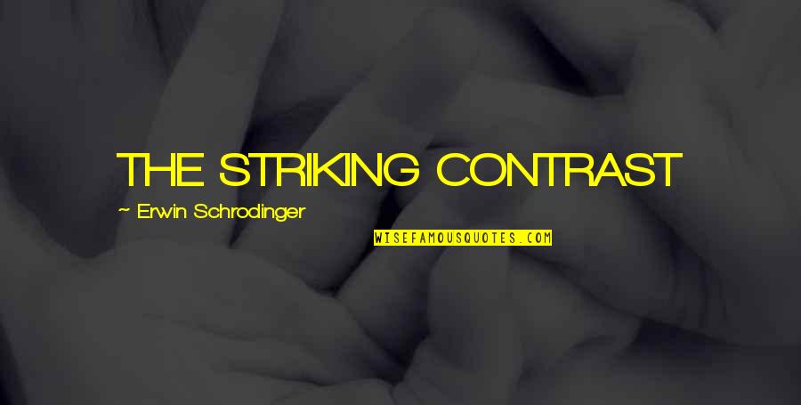 Piquant Quotes By Erwin Schrodinger: THE STRIKING CONTRAST