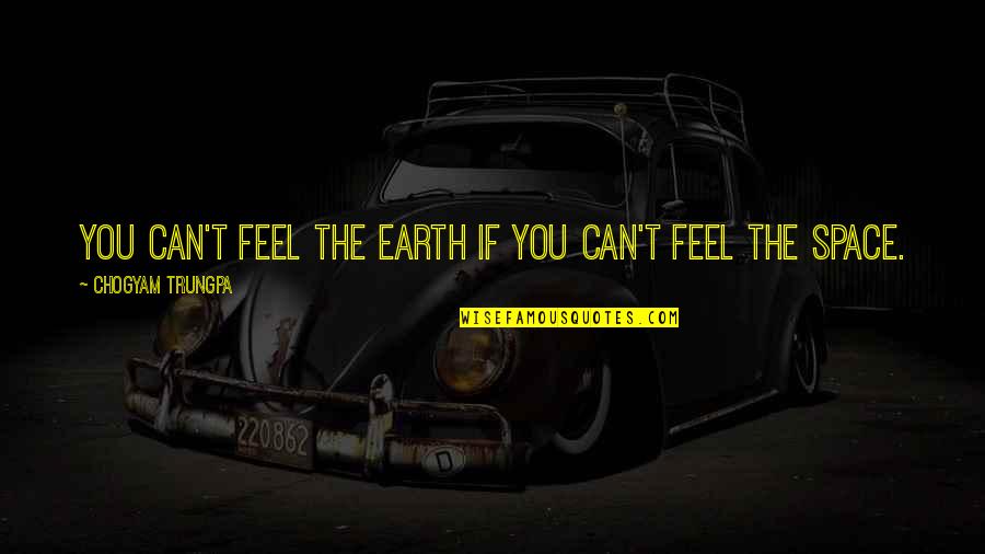 Pir Nasir Khusraw Quotes By Chogyam Trungpa: You can't feel the earth if you can't