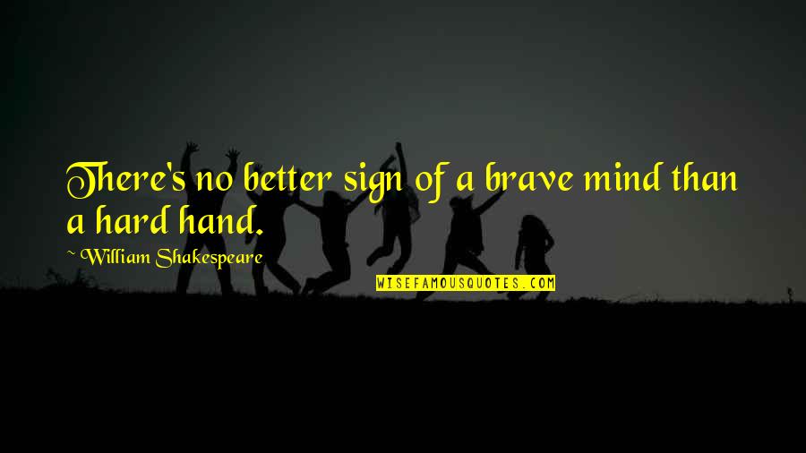 Piring Makan Quotes By William Shakespeare: There's no better sign of a brave mind Piring Makan Quotes By William Shakespeare: There's no better sign of a brave mind