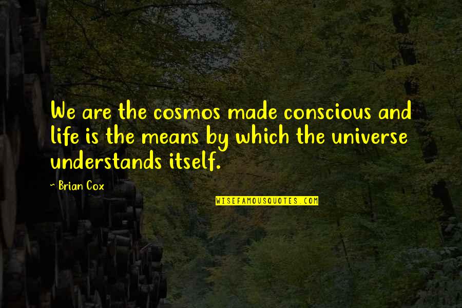 Pirisino Quotes By Brian Cox: We are the cosmos made conscious and life Pirisino Quotes By Brian Cox: We are the cosmos made conscious and life