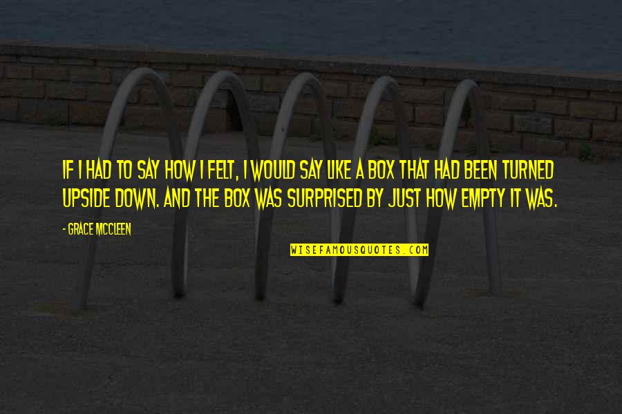 Piriya Varam Quotes By Grace McCleen: If I had to say how I felt, Piriya Varam Quotes By Grace McCleen: If I had to say how I felt,