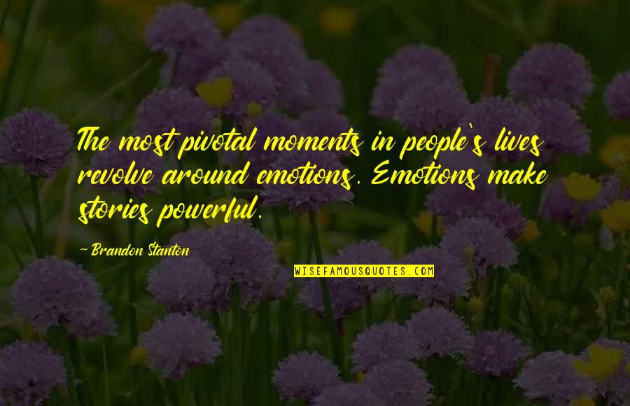 Piros K Rm K Quotes By Brandon Stanton: The most pivotal moments in people's lives revolve