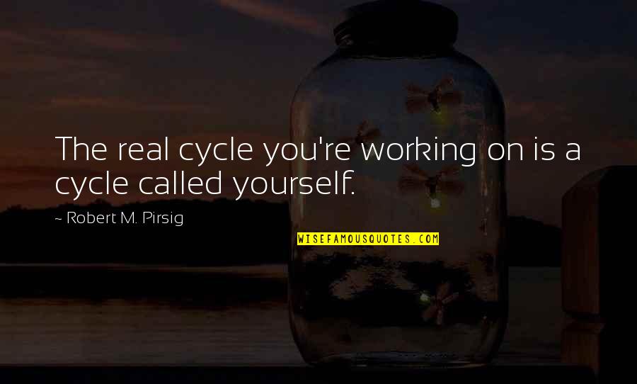 Pirsig Quotes By Robert M. Pirsig: The real cycle you're working on is a