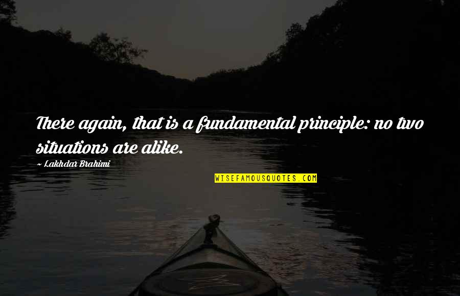 Pisanis Exxon Quotes By Lakhdar Brahimi: There again, that is a fundamental principle: no