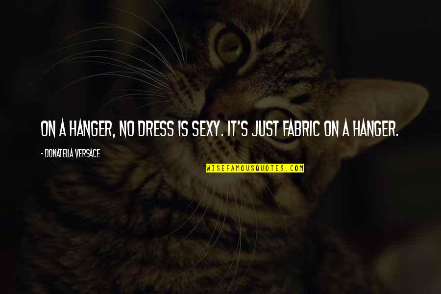 Piscator Flies Quotes By Donatella Versace: On a hanger, no dress is sexy. It's