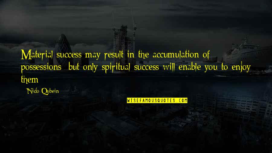 Pitbull Dog Inspirational Quotes By Nido Qubein: Material success may result in the accumulation of