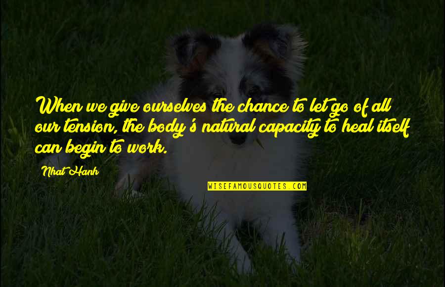 Pitch Perfect Commentators Quotes By Nhat Hanh: When we give ourselves the chance to let