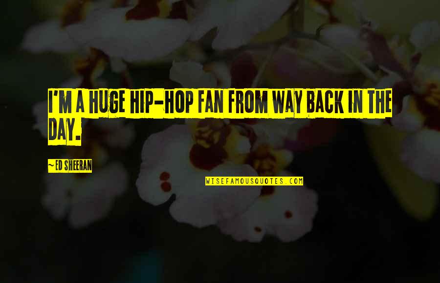 Pitologo Quotes By Ed Sheeran: I'm a huge hip-hop fan from way back Pitologo Quotes By Ed Sheeran: I'm a huge hip-hop fan from way back